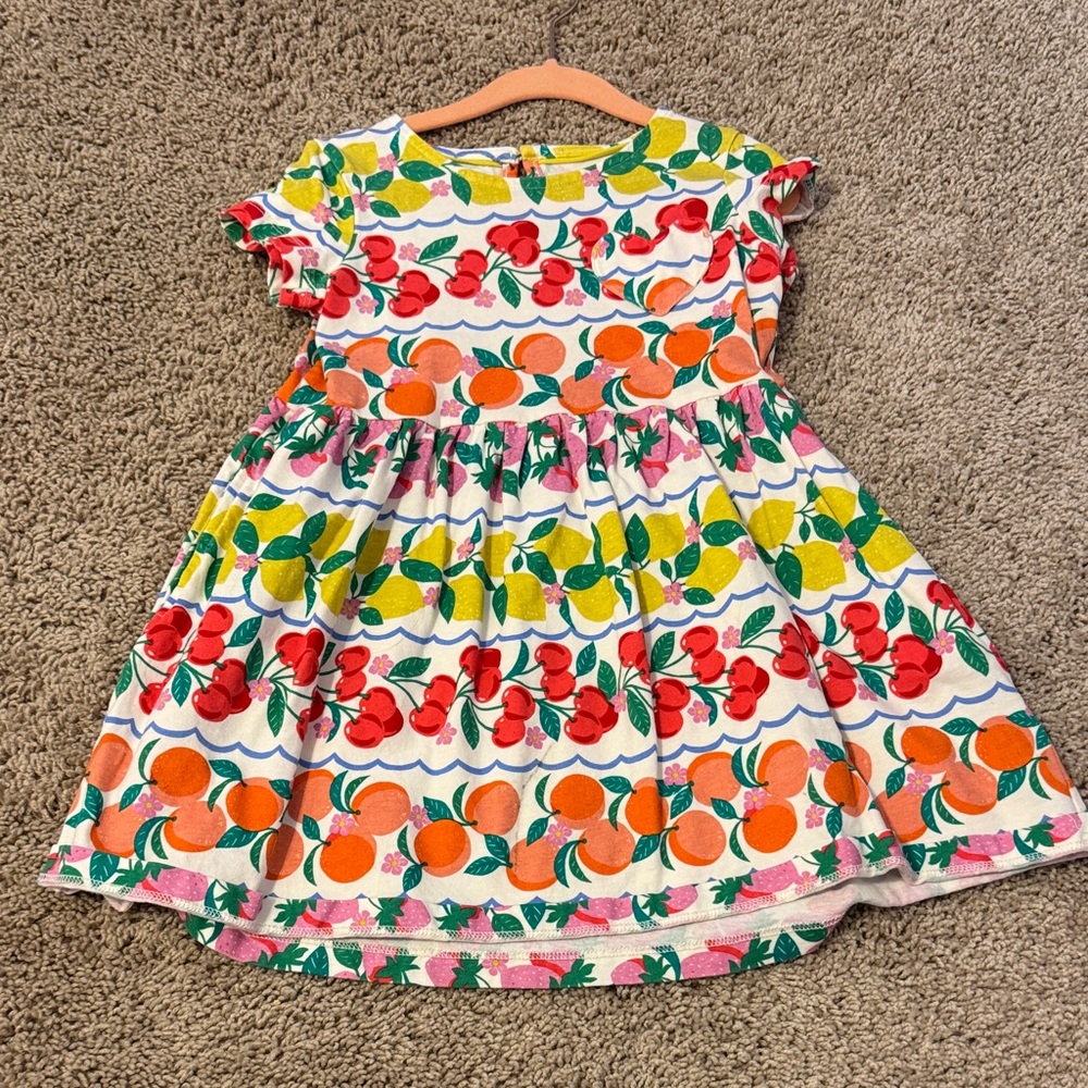 Mini Boden Vibrant Fruit Pattern Dress